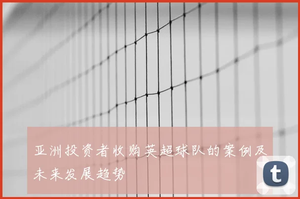 亚洲投资者收购英超球队的案例及未来发展趋势